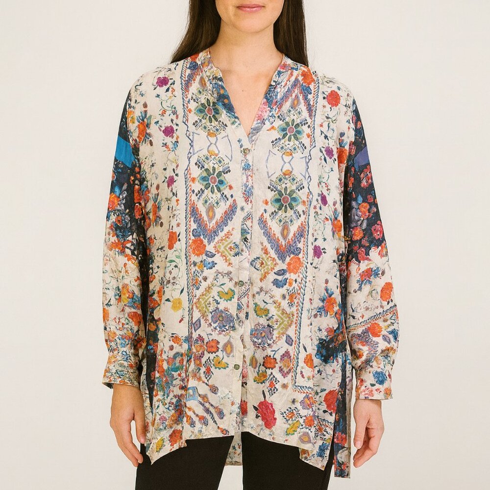 Johnny Was Miya‎ Silk Blouse Medium